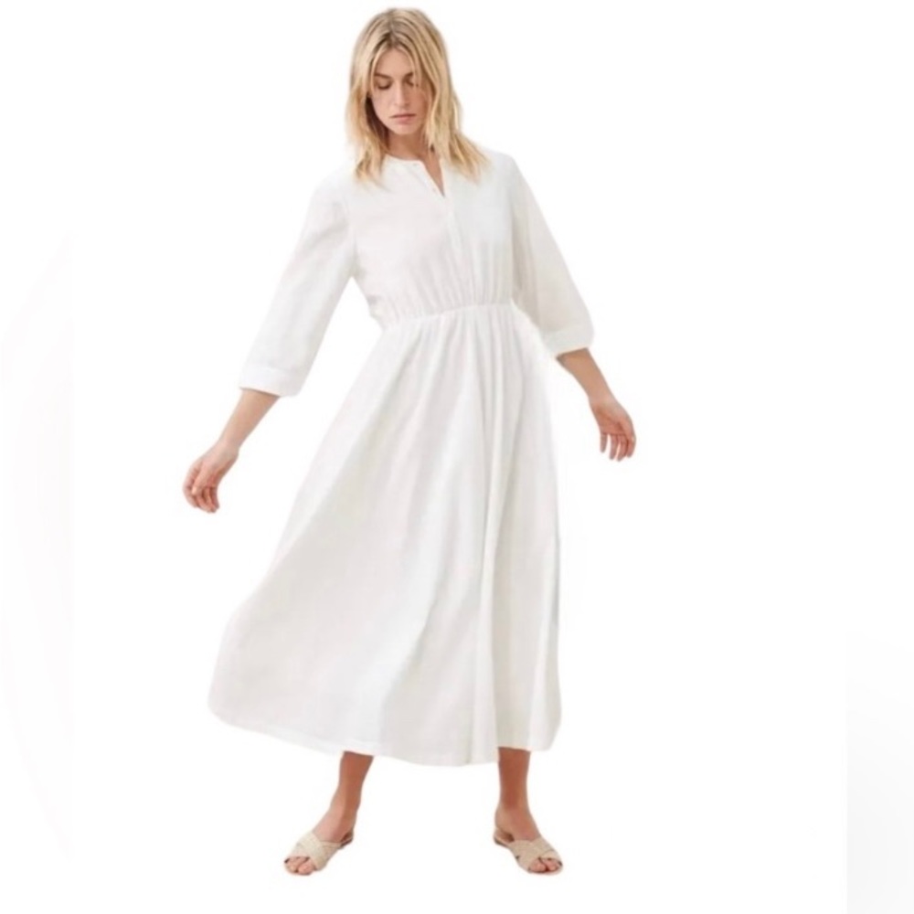 Jenni Kayne Seersucker Cotton Shirt Dress Size L